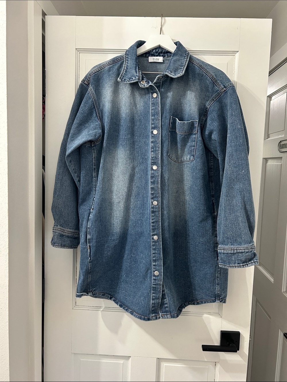 Bluivy Light Blue Denim Shirt Dress